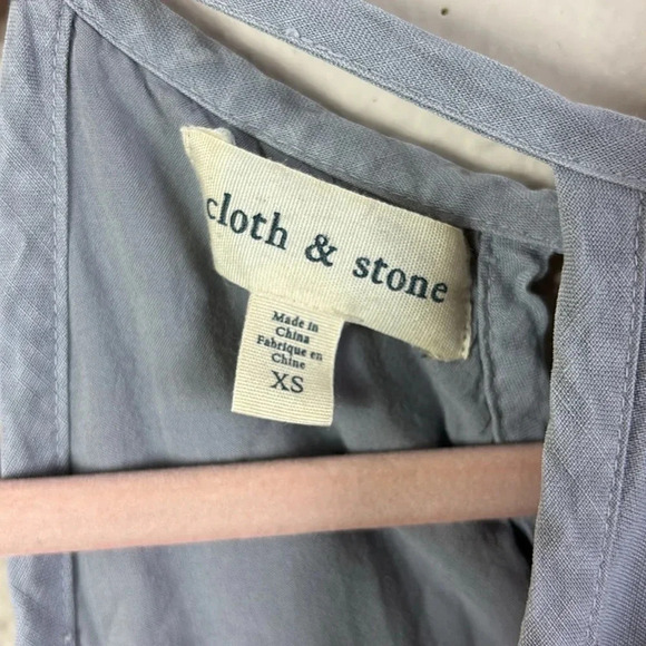 Cloth & Stone Anthropologie Gray Halter Sleeveless Dress in light grey size XS - Picture 4 of 10